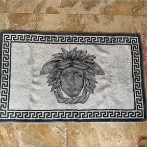 Versace Black and Gray Medusa Rug